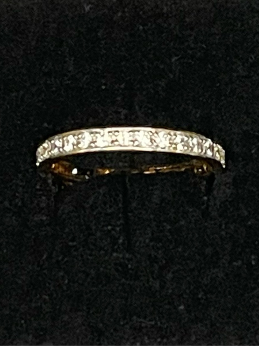 NWT HSN absolute cz gold vermeil princess cut eternity ring size 10 - Picture 6 of 12